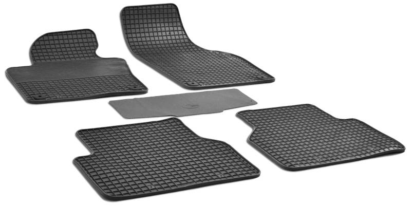 Walser DirtGuard Gummi Fussmatten Auto für VW Tiguan (5N) 09/2007-07/2018, 100% passgenaue Auto Fußmatten, robuste Universal Fußmatte Auto, Gummimatten Auto von Walser