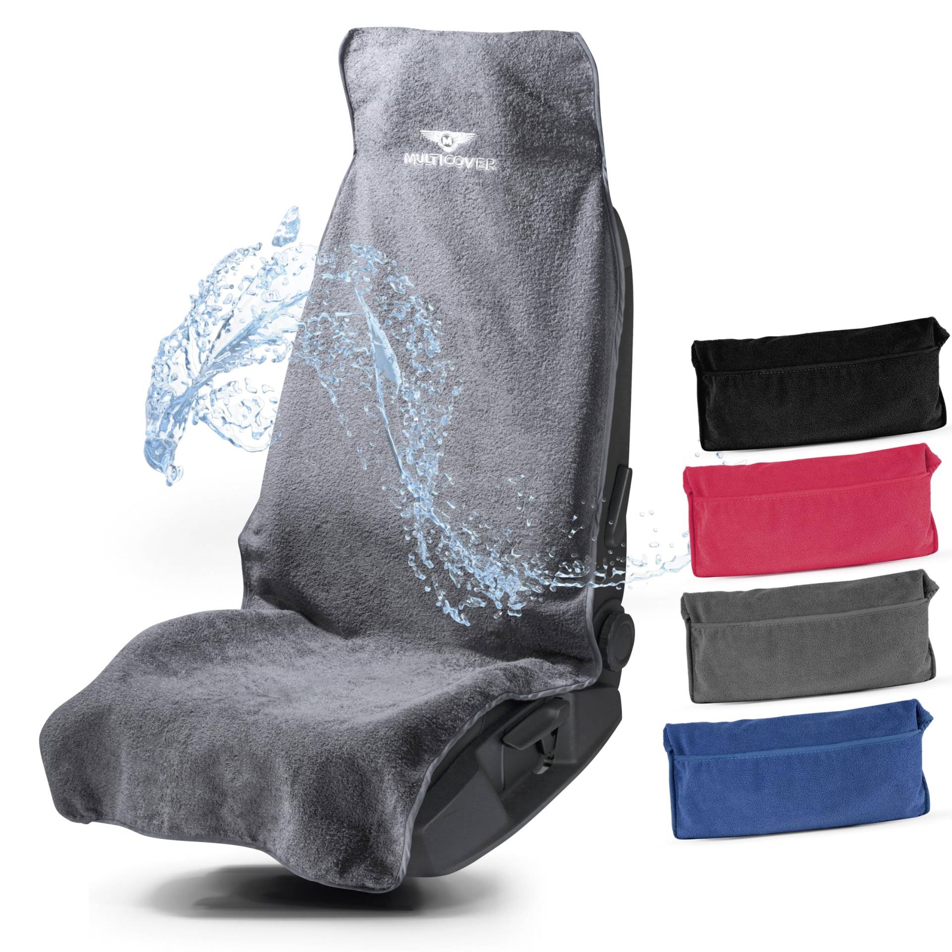 Walser Sitzaufleger Multicover, universal Auto-Sitzauflage, waschbarer Autositz-Überwurf grau von Walser