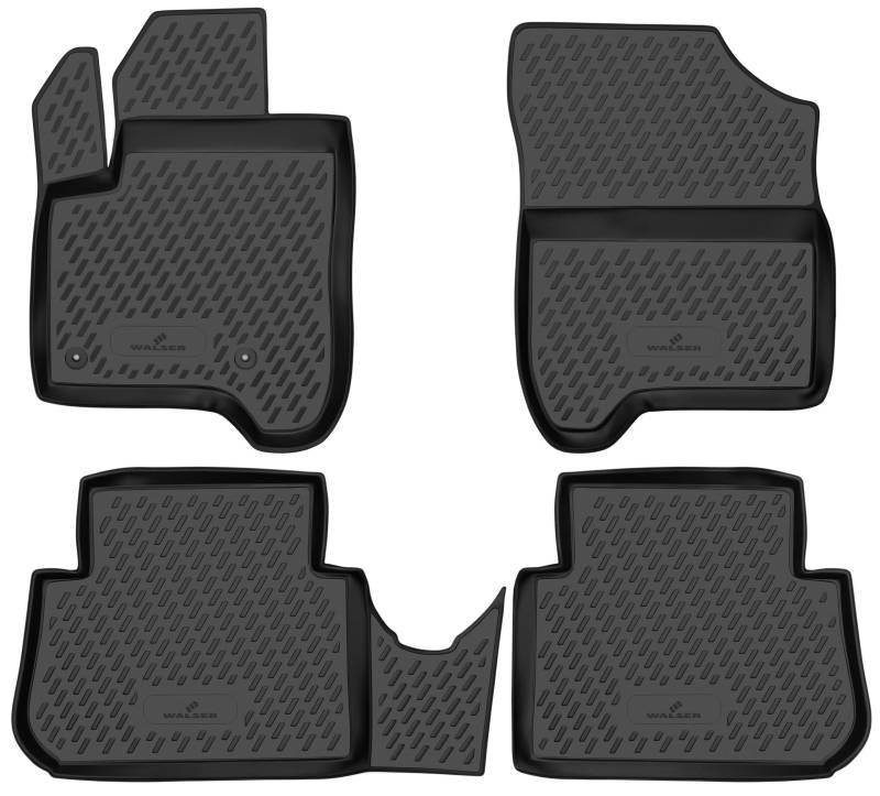 Walser XTR Gummi Fussmatten Auto für Citroen C3 Picasso 02/2009-2017, 100% passgenaue Auto Fußmatten, robuste Universal Fußmatte Auto, Gummimatten Auto, Auto Fussmatten Gummi von Walser
