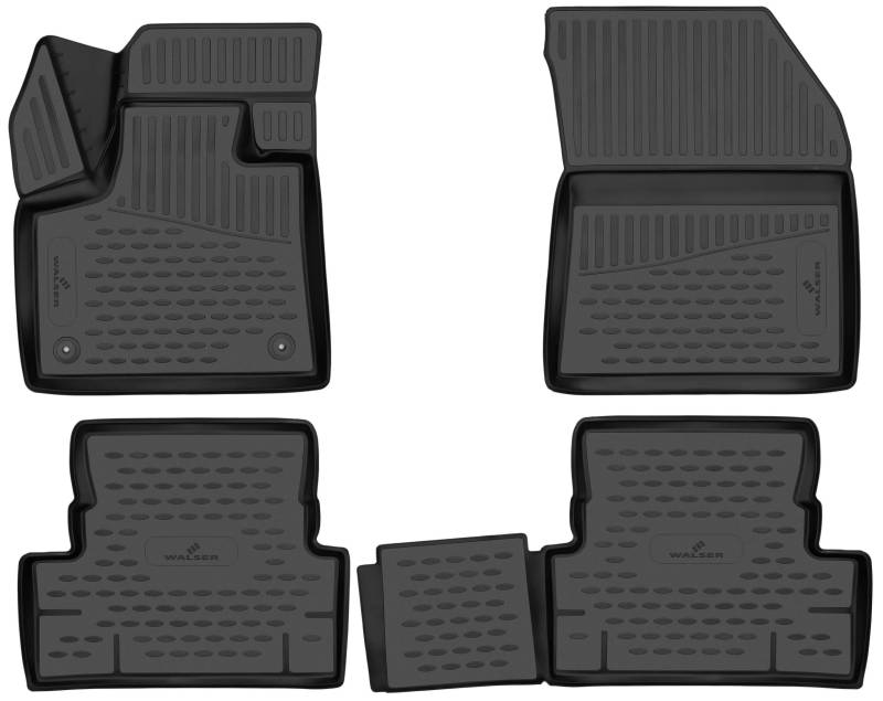 Walser XTR Gummi Fussmatten Auto für Peugeot 3008 SUV 2016-Heute, 100% passgenaue Auto Fußmatten, robuste Universal Fußmatte Auto, Gummimatten Auto, Auto Fussmatten Gummi, Auto Gummimatten von Walser