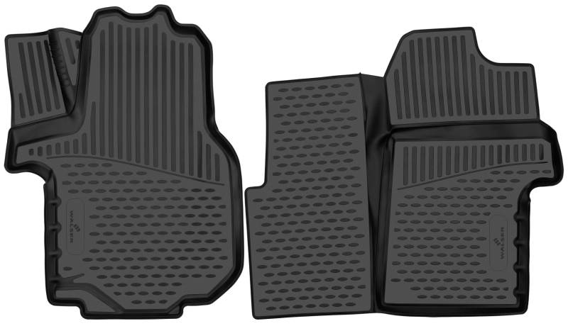 Walser XTR Gummi Fussmatten Auto für VW Crafter 2016-Heute, 100% passgenaue Auto Fußmatten, robuste Universal Fußmatte Auto, Gummimatten Auto, Auto Fussmatten Gummi, Auto Gummimatten von Walser