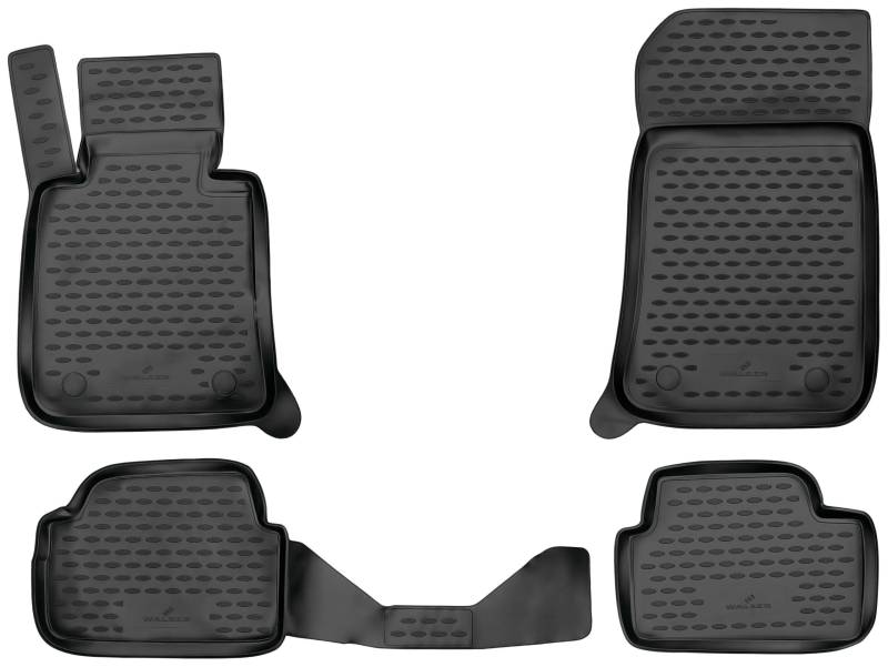 Walser XTR Gummi Fussmatten Auto für BMW 1 (E81) 3-Türer 2006-2012, 100% passgenaue Auto Fußmatten, robuste Universal Fußmatte Auto, Gummimatten Auto, Auto Fussmatten Gummi von Walser