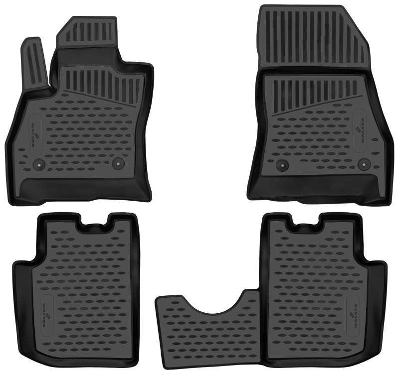 Walser XTR Gummi Fussmatten Auto für FIAT 500L 09/2012-Heute, 100% passgenaue Auto Fußmatten, robuste Universal Fußmatte Auto, Gummimatten Auto, Auto Fussmatten Gummi, Auto Gummimatten von Walser