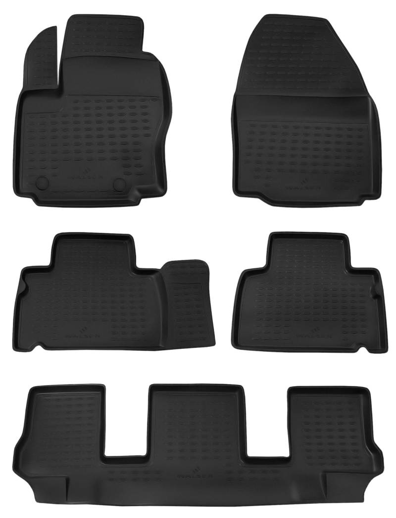 Walser XTR Gummi Fussmatten Auto für Ford Galaxy II (WA6) 2006-2015, 100% passgenaue Auto Fußmatten, robuste Universal Fußmatte Auto, Gummimatten Auto, Auto Fussmatten Gummi von Walser