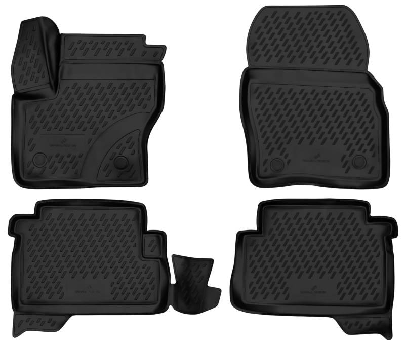 Walser XTR Gummi Fussmatten Auto für Ford Kuga II (DM2) 2012-Heute, 100% passgenaue Auto Fußmatten, robuste Universal Fußmatte Auto, Gummimatten Auto, Auto Fussmatten Gummi von Walser