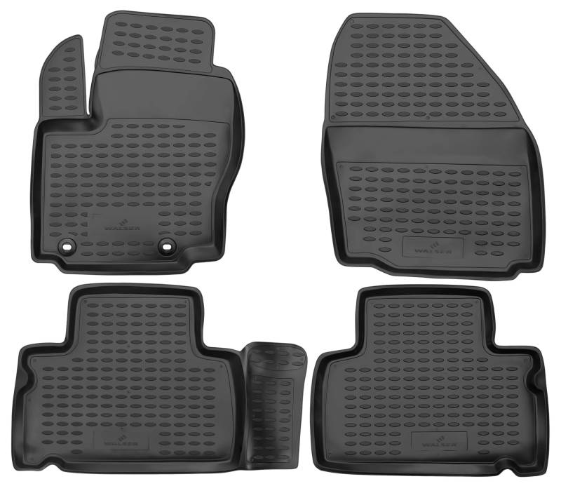 Walser XTR Gummi Fussmatten Auto für Ford S-MAX (WA6) 2006-2014, 100% passgenaue Auto Fußmatten, robuste Universal Fußmatte Auto, Gummimatten Auto, Auto Fussmatten Gummi, Auto Gummimatten von Walser