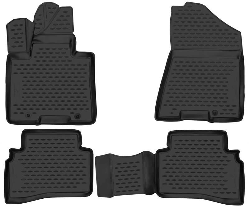 Walser XTR Gummi Fussmatten Auto für Hyundai Tucson (TL, TLE) 05/2015-12/2020, 100% passgenaue Auto Fußmatten, robuste Universal Fußmatte Auto, Gummimatten Auto, Auto Fussmatten Gummi von Walser
