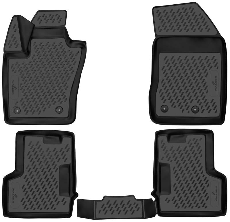 Walser XTR Gummi Fussmatten Auto für Jeep Renegade SUV 2014-Heute, 100% passgenaue Auto Fußmatten, robuste Universal Fußmatte Auto, Gummimatten Auto, Auto Fussmatten Gummi, Auto Gummimatten von Walser