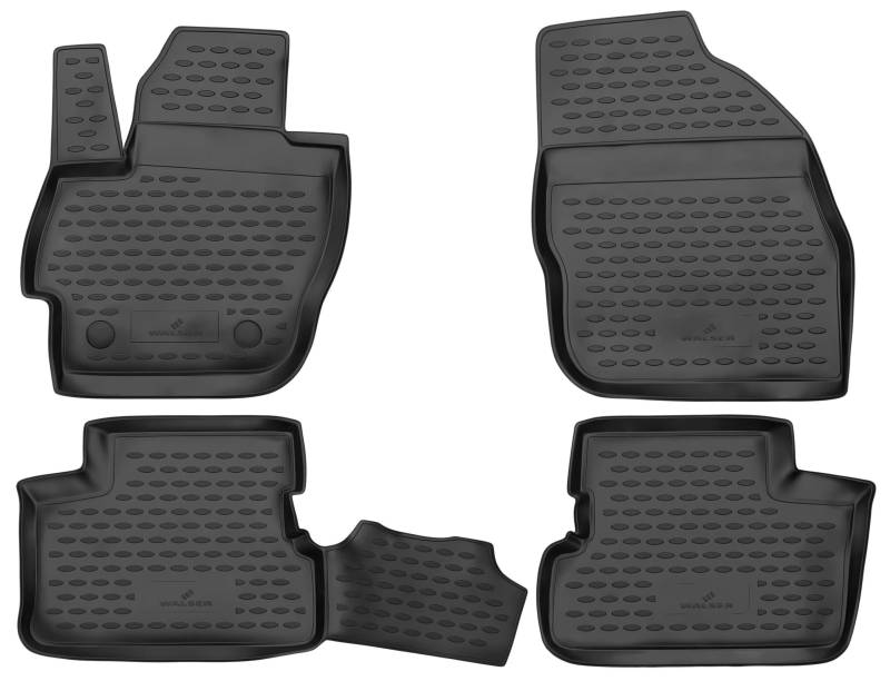 WALSER XTR Gummi Fussmatten Auto für Mazda 3 (BL) 2008-2014, 100% passgenaue Auto Fußmatten, robuste Universal Fußmatte Auto, Gummimatten Auto, Auto Fussmatten Gummi, Auto Gummimatten von Walser