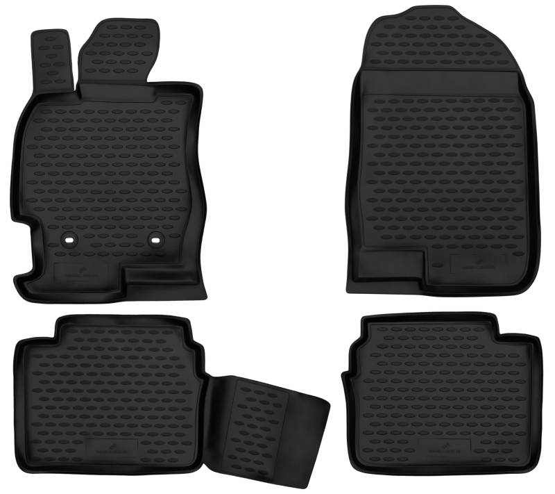 Walser XTR Gummi Fussmatten Auto für Mazda 6 (GH) 2007-2013, 100% passgenaue Auto Fußmatten, robuste Universal Fußmatte Auto, Gummimatten Auto, Auto Fussmatten Gummi, Auto Gummimatten von Walser