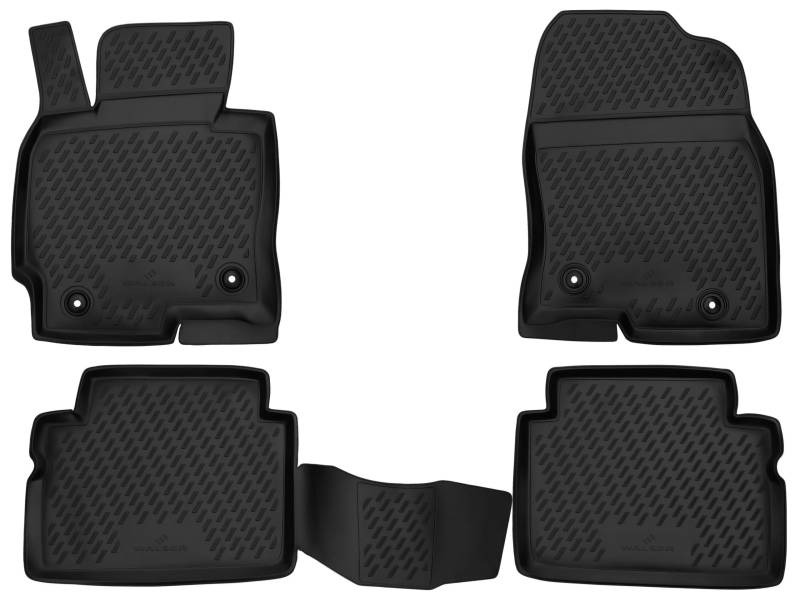 Walser XTR Gummi Fussmatten Auto für Mazda CX-5 (KE, GH) 2011-2017, 100% passgenaue Auto Fußmatten, robuste Universal Fußmatte Auto, Gummimatten Auto, Auto Fussmatten Gummi von Walser