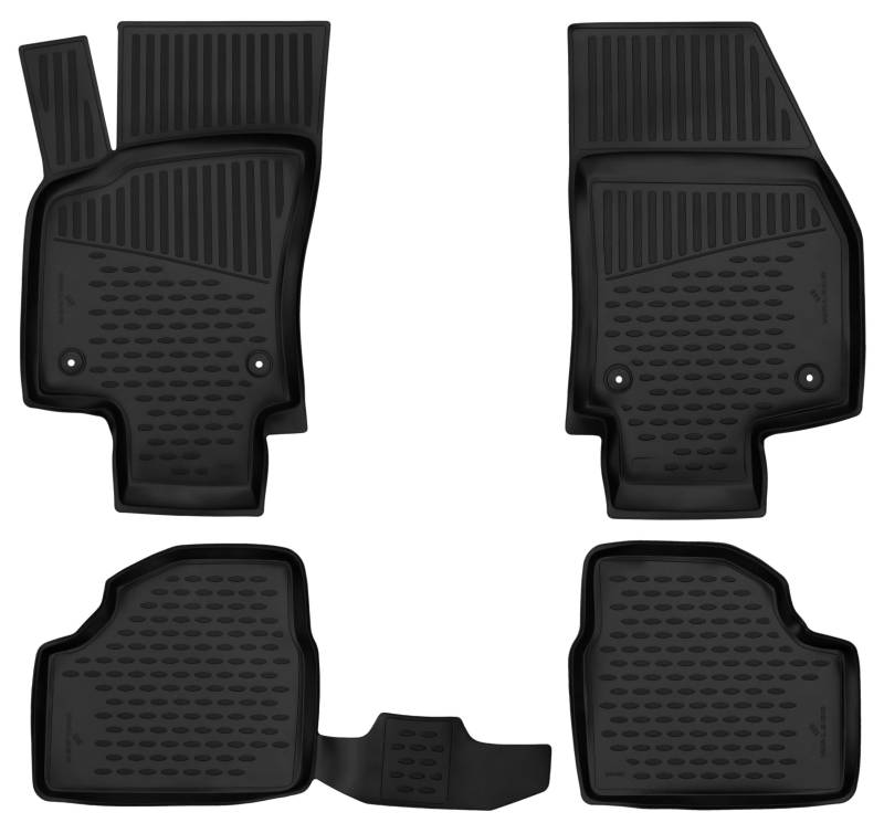 Walser XTR Gummi Fussmatten Auto für Opel Astra H (A04) 2004-2014, 100% passgenaue Auto Fußmatten, robuste Universal Fußmatte Auto, Gummimatten Auto, Auto Fussmatten Gummi von Walser