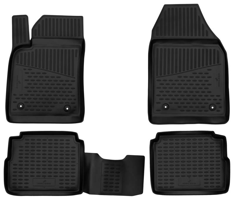 Walser XTR Gummi Fussmatten Auto für Opel Vectra C Caravan (Z02) 2003-2009, 100% passgenaue Auto Fußmatten, robuste Universal Fußmatte Auto, Gummimatten Auto, Auto Fussmatten Gummi von Walser