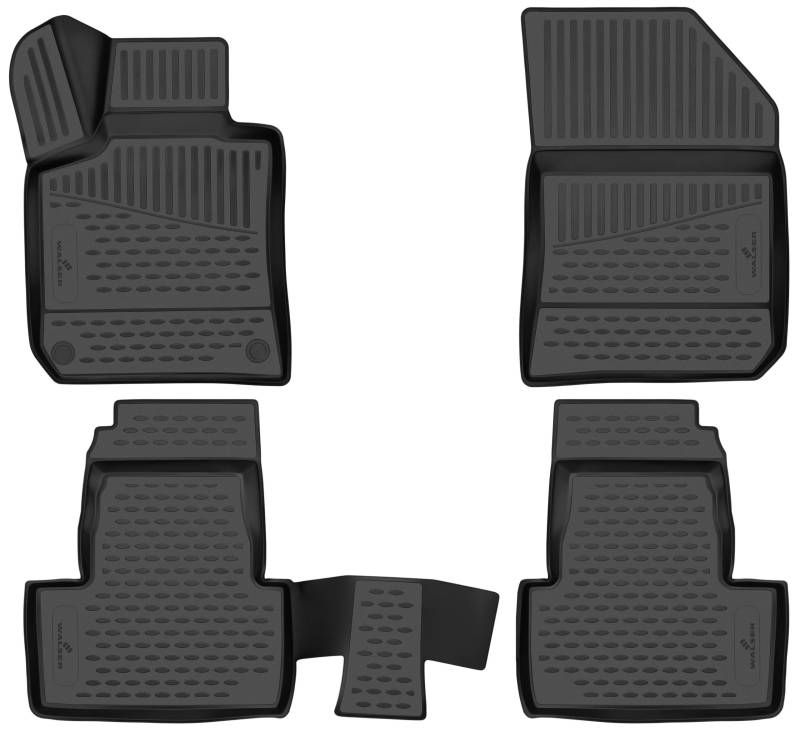 Walser XTR Gummi Fussmatten Auto für Peugeot 308 II/Peugeot 308 SW II 2017-2021, 100% passgenaue Auto Fußmatten, robuste Universal Fußmatte Auto, Gummimatten Auto, Auto Fussmatten Gummi von Walser