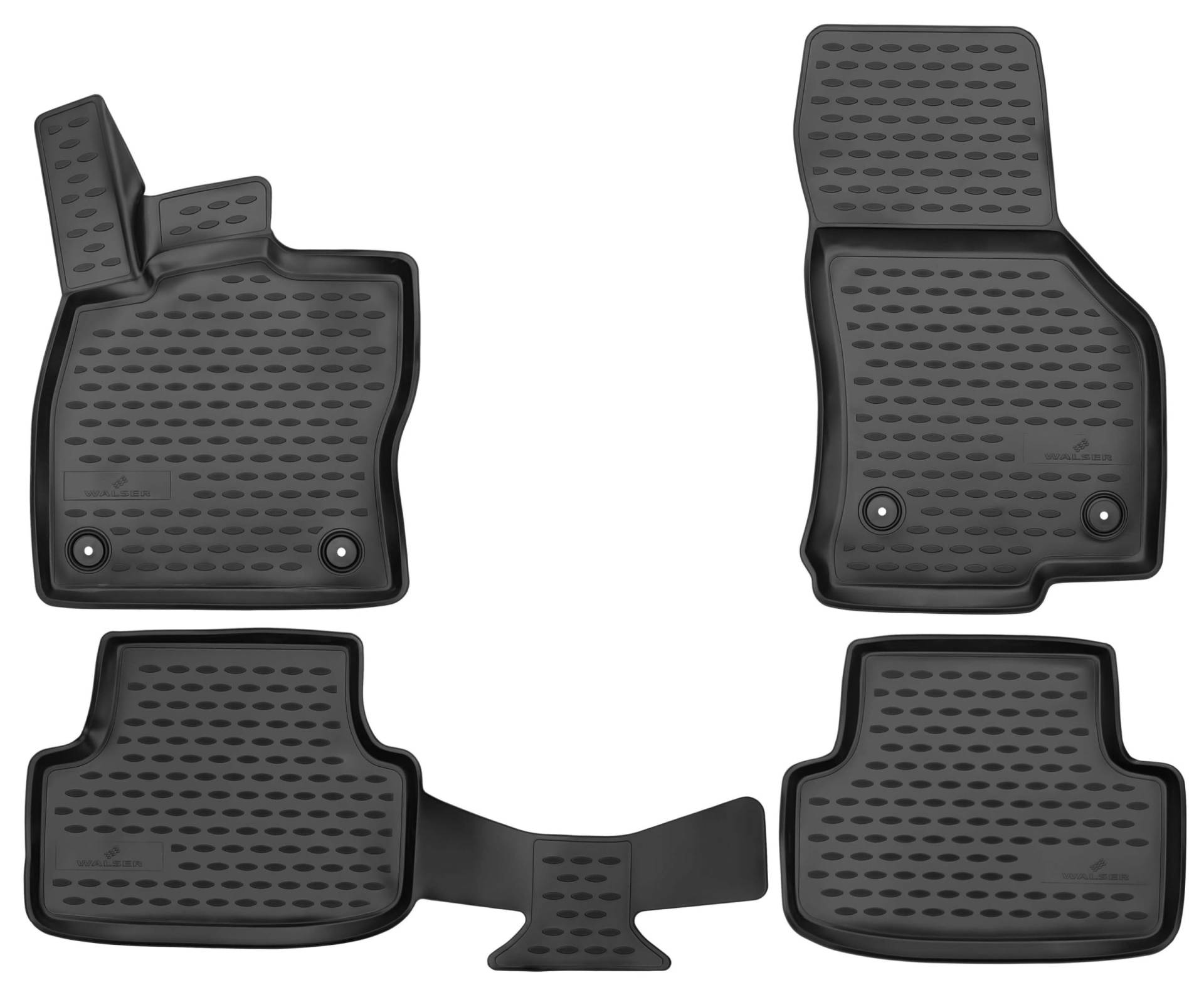 Walser XTR Gummi Fussmatten Auto für Seat Leon (5F1) 2012-2021, Seat Leon ST (5F8) 2012-2020, 100% passgenaue Auto Fußmatten, robuste Universal Fußmatte Auto, Gummimatten Auto Walser XTR Gummi Fussmatten Auto für Seat Leon (5F1) 2012-2021, Seat Leon ST (5F8) 2012-2020, 100% passgenaue Auto Fußmatten, robuste Universal Fußmatte Auto, Gummimatten Auto von Walser