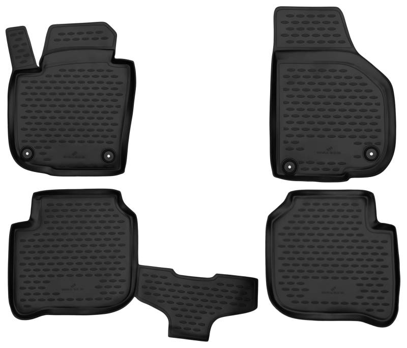 Walser XTR Gummi Fussmatten Auto für Skoda Superb II (3T4, 3T5) 2008-2015, 100% passgenaue Auto Fußmatten, robuste Universal Fußmatte Auto, Gummimatten Auto, Auto Fussmatten Gummi von Walser