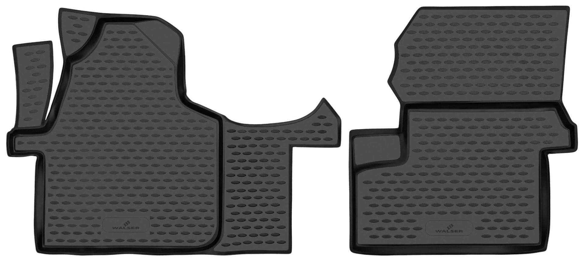 WALSER XTR Gummi Fussmatten Auto kompatibel mit VW Crafter 30-35/Crafter 30-50 2006-2016, 100% passgenaue Auto Fußmatten, robuste Universal Fußmatte Auto, Gummimatten Auto, Auto Fussmatten Gummi von Walser