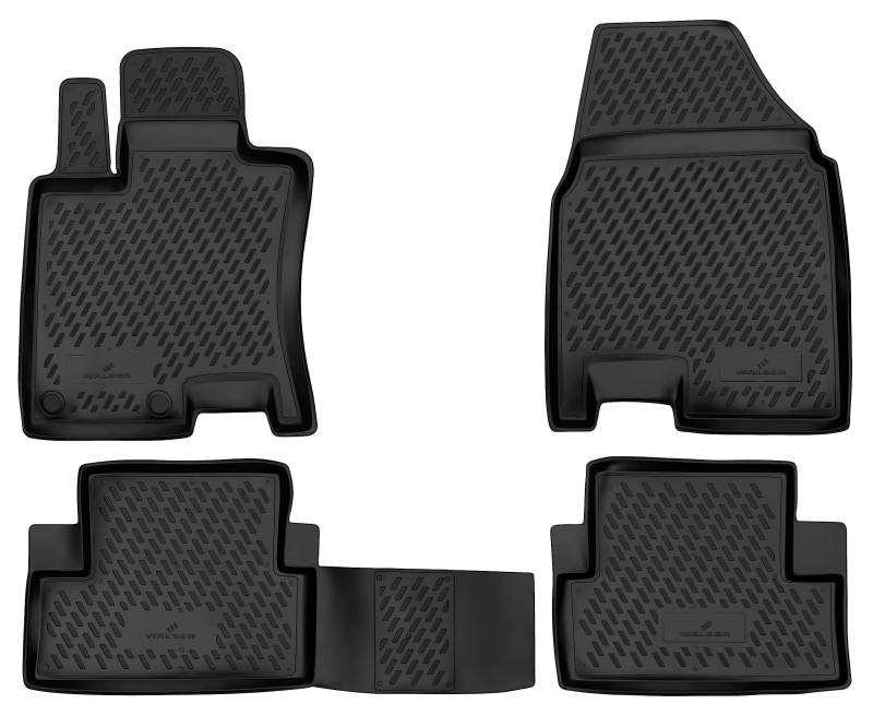 WALSER XTR Gummi Fussmatten Auto für VW eGolf 2014-2021, 100% passgenaue Auto Fußmatten, robuste Universal Fußmatte Auto, Gummimatten Auto, Auto Fussmatten Gummi, Auto Gummimatten von Walser