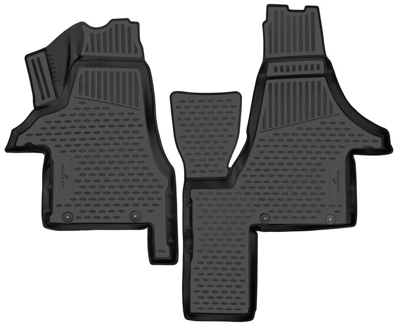 Walser XTR Gummi Fussmatten Auto für VW Multivan T5 04/2003-08/2015, Multivan T6 04/2015-Heute, 100% passgenaue Auto Fußmatten, robuste Universal Fußmatte Auto, Gummimatten Auto von Walser