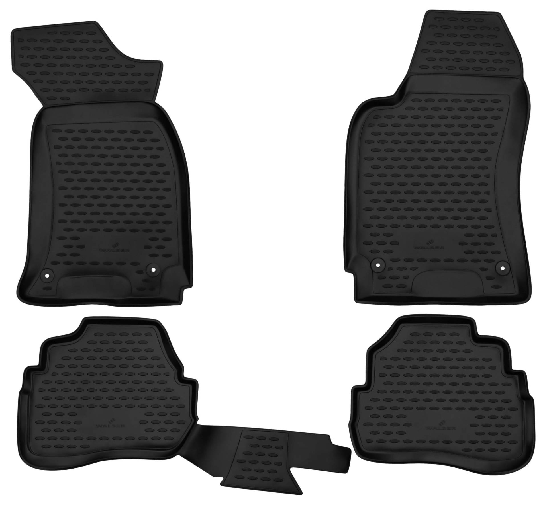 Walser XTR Gummi Fussmatten Auto für VW Passat Kombi/Variant (B2, B3, B5) 1996-2005, 100% passgenaue Auto Fußmatten, robuste Universal Fußmatte Auto, Gummimatten Auto, Auto Fussmatten Gummi von Walser