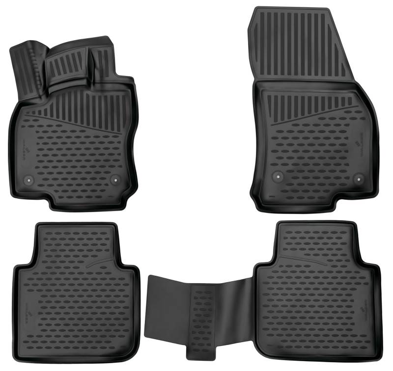 Walser XTR Gummi Fussmatten Auto für VW Tiguan Allspace 03/2017-2024, 100% passgenaue Auto Fußmatten, robuste Universal Fußmatte Auto, Gummimatten Auto, Auto Fussmatten Gummi von Walser