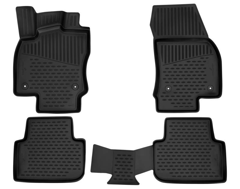 Walser XTR Gummi Fussmatten Auto für VW Tiguan II (AD1, AX1) 01/2016-2023, 100% passgenaue Auto Fußmatten, robuste Universal Fußmatte Auto, Gummimatten Auto, Auto Fussmatten Gummi von Walser
