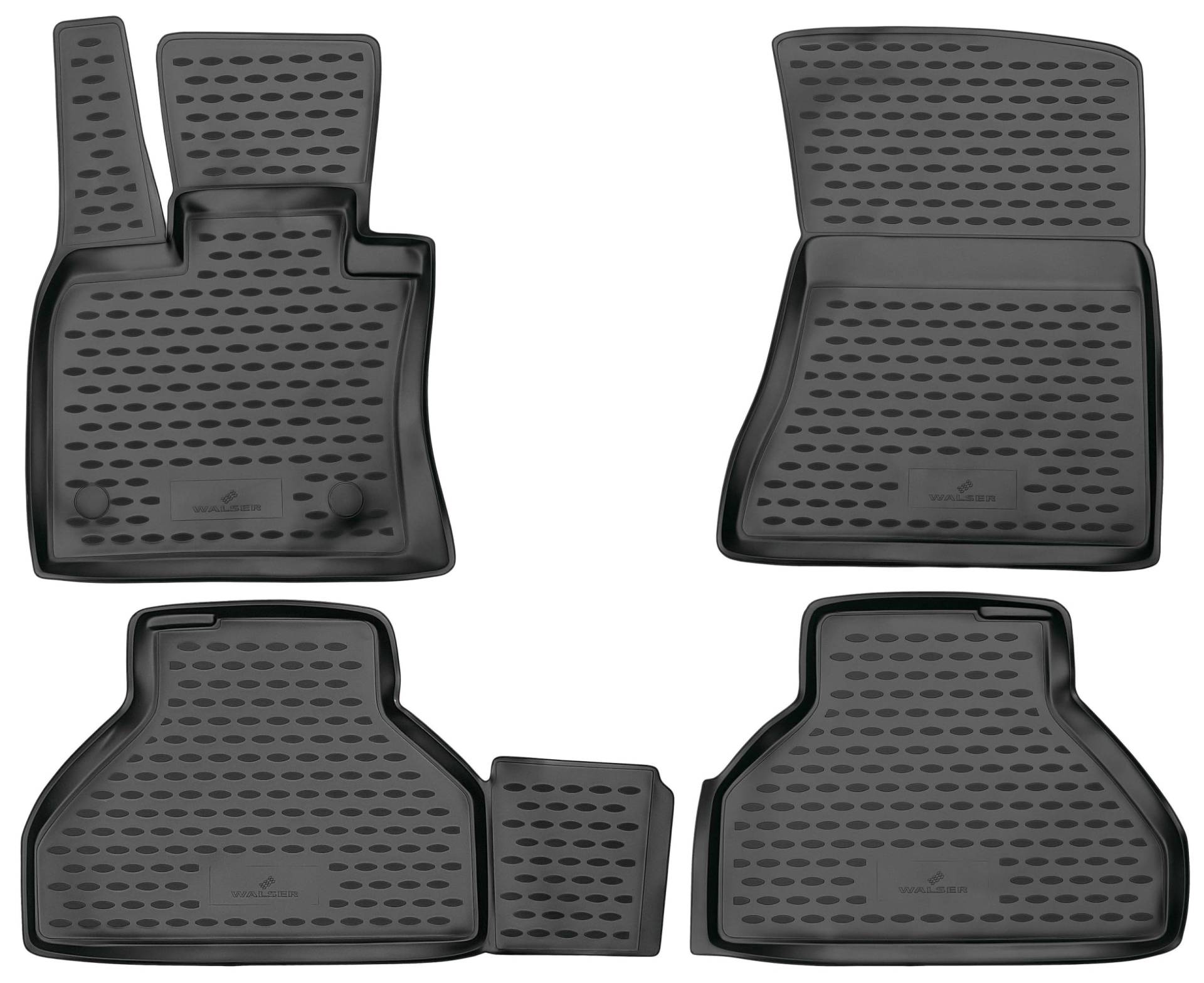 Walser XTR Gummi Fussmatten Auto für BMW X5 (E70) 2006-2013, 100% passgenaue Auto Fußmatten, robuste Universal Fußmatte Auto, Gummimatten Auto, Auto Fussmatten Gummi, Auto Gummimatten von Walser
