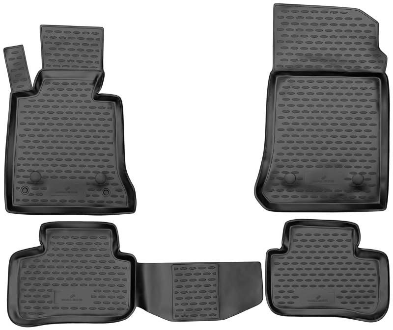 Walser XTR Gummi Fussmatten Auto für Mercedes-Benz GLK-Klasse (X204) 2008-2015, 100% passgenaue Auto Fußmatten, robuste Universal Fußmatte Auto, Gummimatten Auto, Auto Fussmatten Gummi von Walser