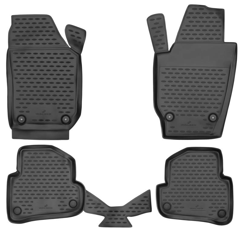 Walser XTR Gummi Fussmatten Auto für Skoda Fabia II 12/2006-12/2014, Fabia II Combi 10/2007-12/2014, 100% passgenaue Auto Fußmatten, robuste Universal Fußmatte Auto, Gummimatten Auto von Walser