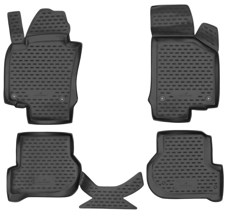 Walser XTR Gummi Fussmatten Auto für Skoda Ocatavia II (Octavia 2) 2004-2013, 100% passgenaue Auto Fußmatten, robuste Universal Fußmatte Auto, Gummimatten Auto, Auto Fussmatten Gummi von Walser