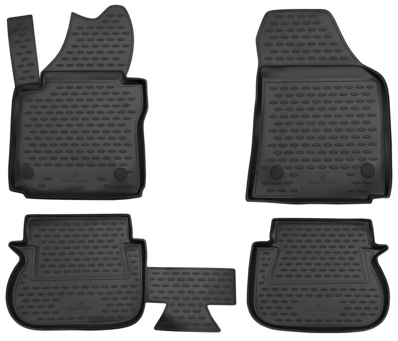 WALSER XTR Gummi Fussmatten Auto für VW Caddy Life 2004-2015, 100% passgenaue Auto Fußmatten, robuste Universal Fußmatte Auto, Gummimatten Auto, Auto Fussmatten Gummi, Auto Gummimatten von Walser