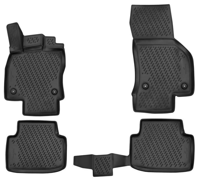 Walser XTR Gummi Fussmatten Auto für VW Passat (B8) 08/2014-2023, 100% passgenaue Auto Fußmatten, robuste Universal Fußmatte Auto, Gummimatten Auto, Auto Fussmatten Gummi, Auto Gummimatten von Walser