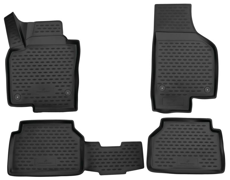 Walser XTR Gummi Fussmatten Auto für VW Tiguan I (5N) 2007-2018, 100% passgenaue Auto Fußmatten, robuste Universal Fußmatte Auto, Gummimatten Auto, Auto Fussmatten Gummi, Auto Gummimatten von Walser