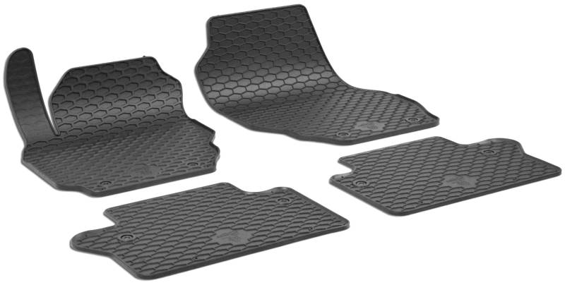 Walser DirtGuard Gummi Fussmatten Auto für Volvo S80 II 03/2006-12/2016, Volvo XC70 II 04/2007-12/2016, 100% passgenaue Auto Fußmatten, robuste Universal Fußmatte Auto, Gummimatten Auto von Walser