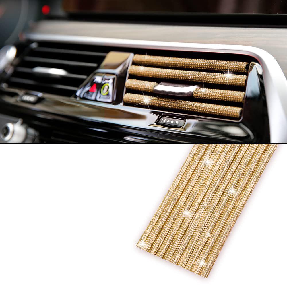 10 Stück 20cm Auto Luftauslass Zierstreifen mit Strasssteinen,Glitzer Auto Lüftungsschlitz Dekoration,Auto Styling Lüftungsgitter Zierleiste,DIY Auto Zubehör Innenausstattung Streifen,Gold 10 Stück 20cm Auto Luftauslass Zierstreifen mit Strasssteinen,Glitzer Auto Lüftungsschlitz Dekoration,Auto Styling Lüftungsgitter Zierleiste,DIY Auto Zubehör Innenausstattung Streifen,Gold von Wambere