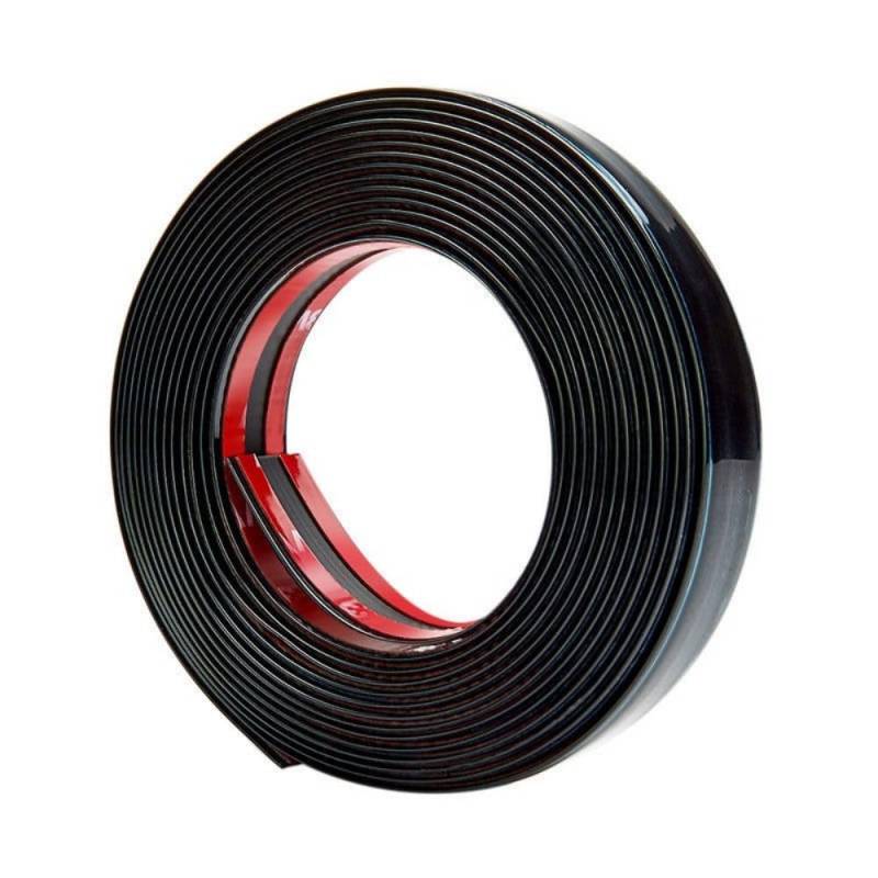 Wambere Auto Chrom Zierleiste Universal PVC Chrom Stoßstange Autofenster Kantenschutz Schwarz 10mmx3m von Wambere