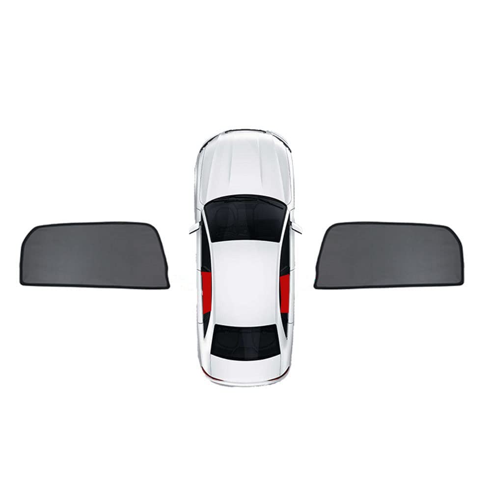 Auto magnetischer Sonnenschutz für Hyundai Tucson 2015-2020 Doppelseitiges UV Schutz Autofenster Netz Blendschutz Sonnenschutzrollos Auto Zubehör,2 Rear Window von WangSiwe