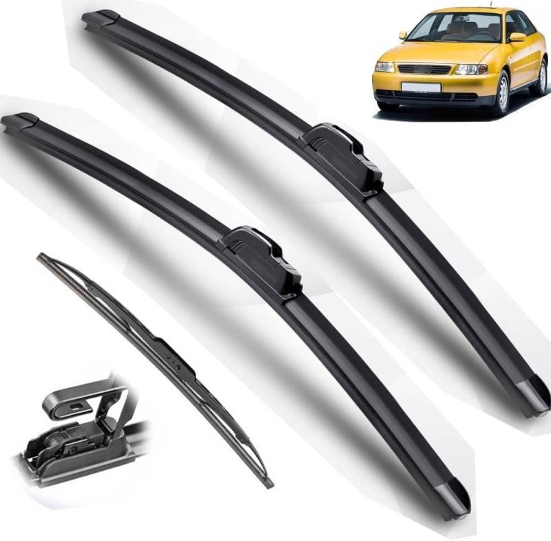Scheibenwischer Kompatibel für Audi A3 8L 1997-2003 21"+19"+16", Wischerblätter Vorne + Hinten, Set Frontscheibenwischer und heckscheibenwischer, Auto Scheibenwischer Zubehör von WangjunF