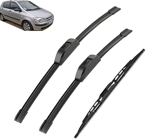 Scheibenwischer Kompatibel für Hyundai Getz 2002-2009 22"+14"+14", Wischerblätter Vorne + Hinten, Set Frontscheibenwischer und heckscheibenwischer, Auto Scheibenwischer Zubehör von WangjunF