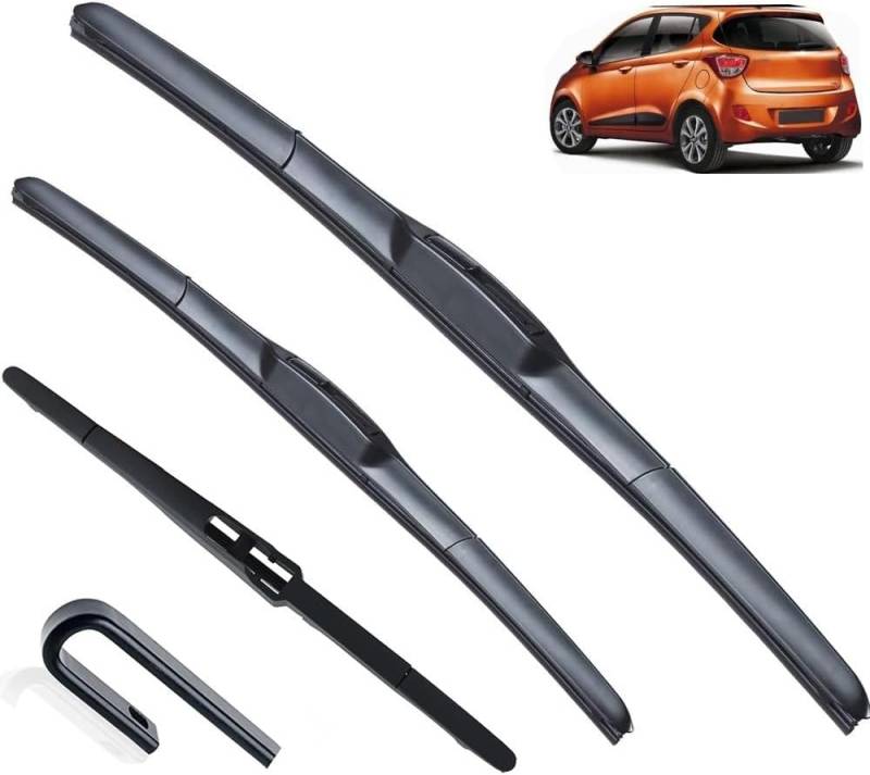 Scheibenwischer Kompatibel für Hyundai i10 MK2 2013-2018 22"16"11", Wischerblätter Vorne + Hinten, Set Frontscheibenwischer und heckscheibenwischer, Auto Scheibenwischer Zubehör von WangjunF
