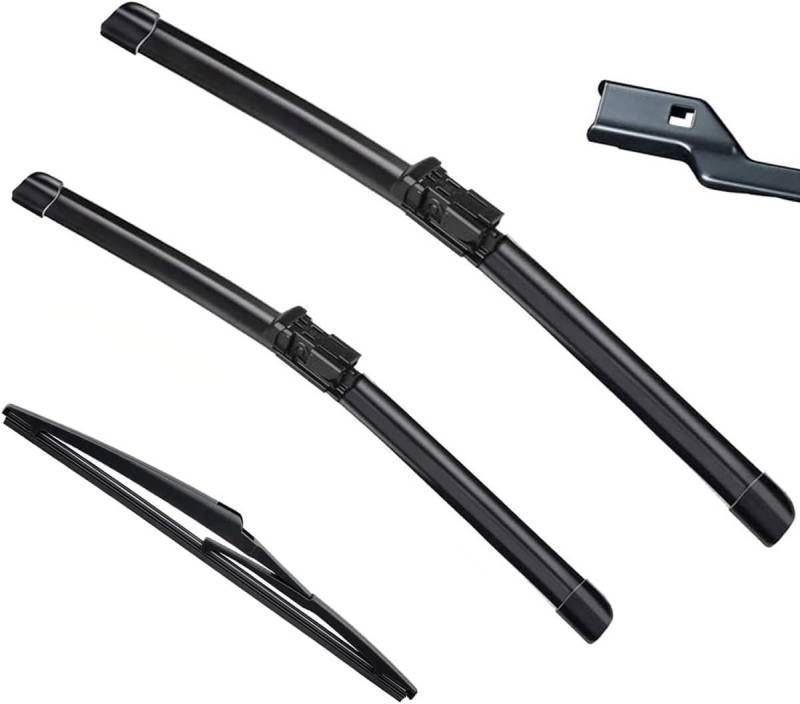 Scheibenwischer Kompatibel für Hyundai i30 I30 CW 2007-2009 24"+18"+12", Wischerblätter Vorne + Hinten, Set Frontscheibenwischer und heckscheibenwischer, Auto Scheibenwischer Zubehör von WangjunF