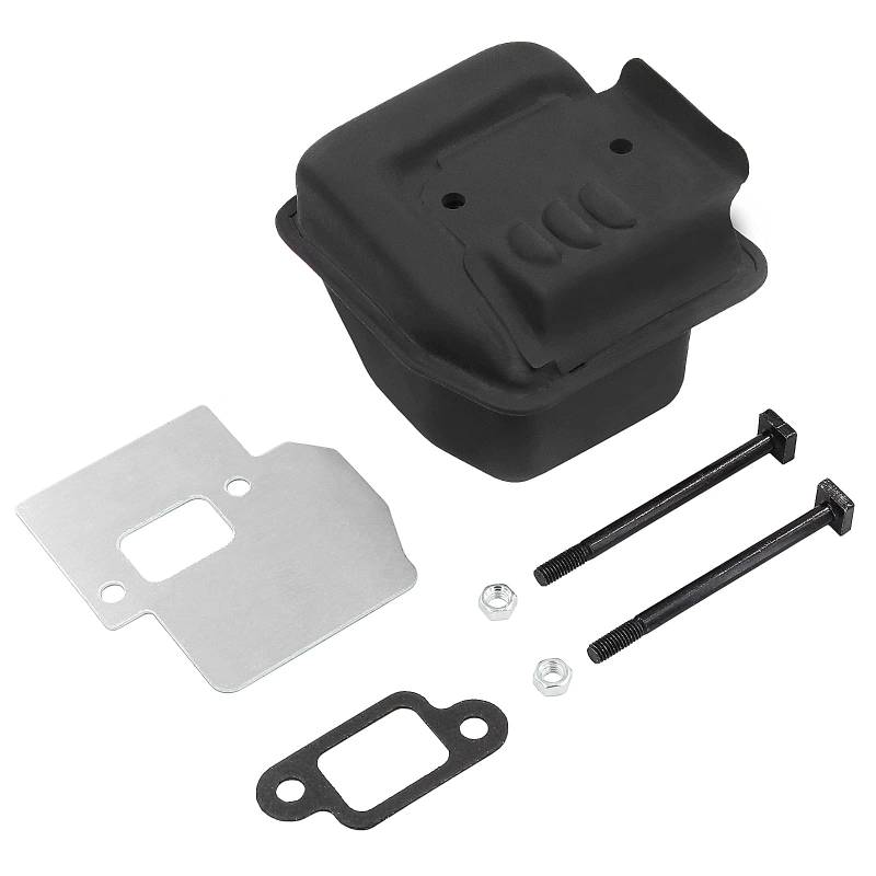 Wanotine Auspuff Schalldämpfer Kit 1123 140 0606 für Stihl 021 023 025 MS210 MS230 MS250 Kettensägen 1123 140 0609 (inkl. Schalldämpferdichtung, Kühlplatte, Bolzen, N. UTS) von Wanotine