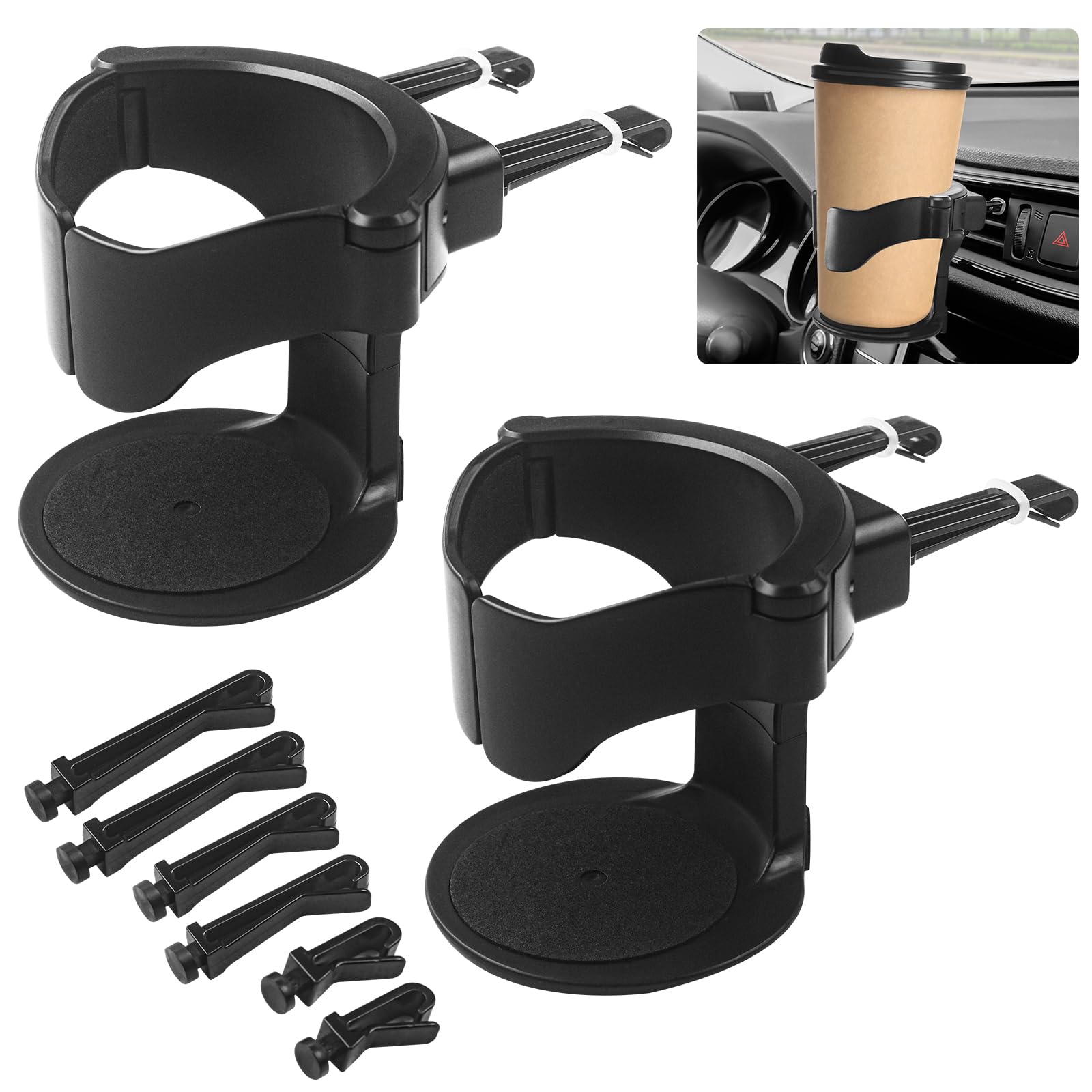 Wantli Getränkehalter Auto, 2 Stück Auto Becherhalter, Universell Verstellbarer Auto-Belüftungs, Getränkehalter Auto Lüftung, Flaschenhalter Für Auto Aschenbecher, Kaffeebecher Und Getränkedose Wantli Getränkehalter Auto, 2 Stück Auto Becherhalter, Universell Verstellbarer Auto-Belüftungs, Getränkehalter Auto Lüftung, Flaschenhalter Für Auto Aschenbecher, Kaffeebecher Und Getränkedose von Wantli