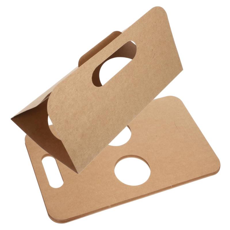 Warmhm 10 Stück Getränkehalter Becherspender Tragegriff Becherträger Spender Für Pappbecher Becherhalter Für Getränke Tassenhalter Einkaufsbeamte Portavasos Pappbecherhalter Papier Coffee von Warmhm