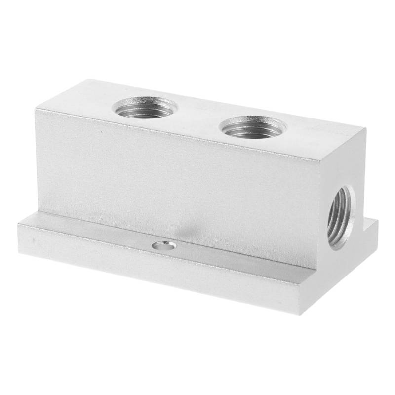 Warmhm Luftverteilungsblock Luftverteilungsadapter Pneumatischer Verteiler Luftstromteiler Luftteiler Gasverteiler Luftverteilerblock Aluminiumlegierung Silver von Warmhm