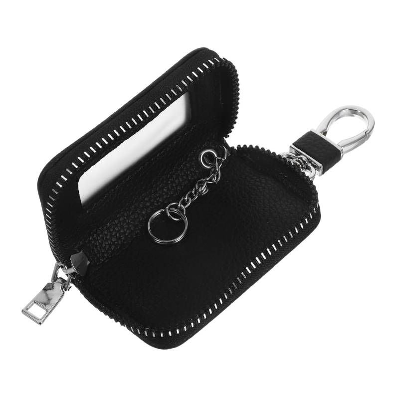 Warmhm Tasche Für Autoschlüssel Fernbedienung Schlüsseletui Key Fob Protector Fall Autoschlüsselhalter Für Damen Schlüsselanhänger Schlüsselanhänger Pu Black von Warmhm