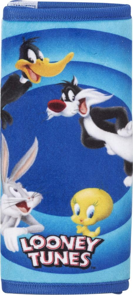 Warner Bros Gürtelschlaufe Auto Looney Tunes Kinder Mädchen Reise Sicherheit Daffy Duck Bugs Bunny Titti Silvestro Cartoon hellblau von Warner Bros