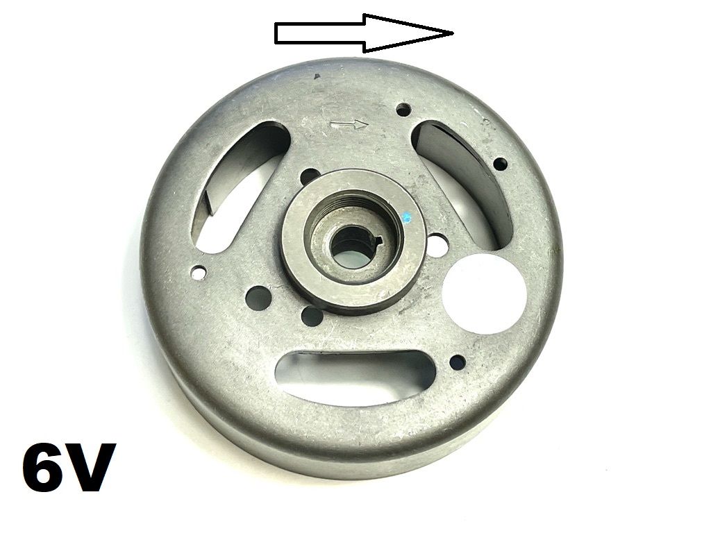 Neues Polrad klein 6V rechtsdrehend für Bosch Zündung alt Sachs 502 von Wat Yong