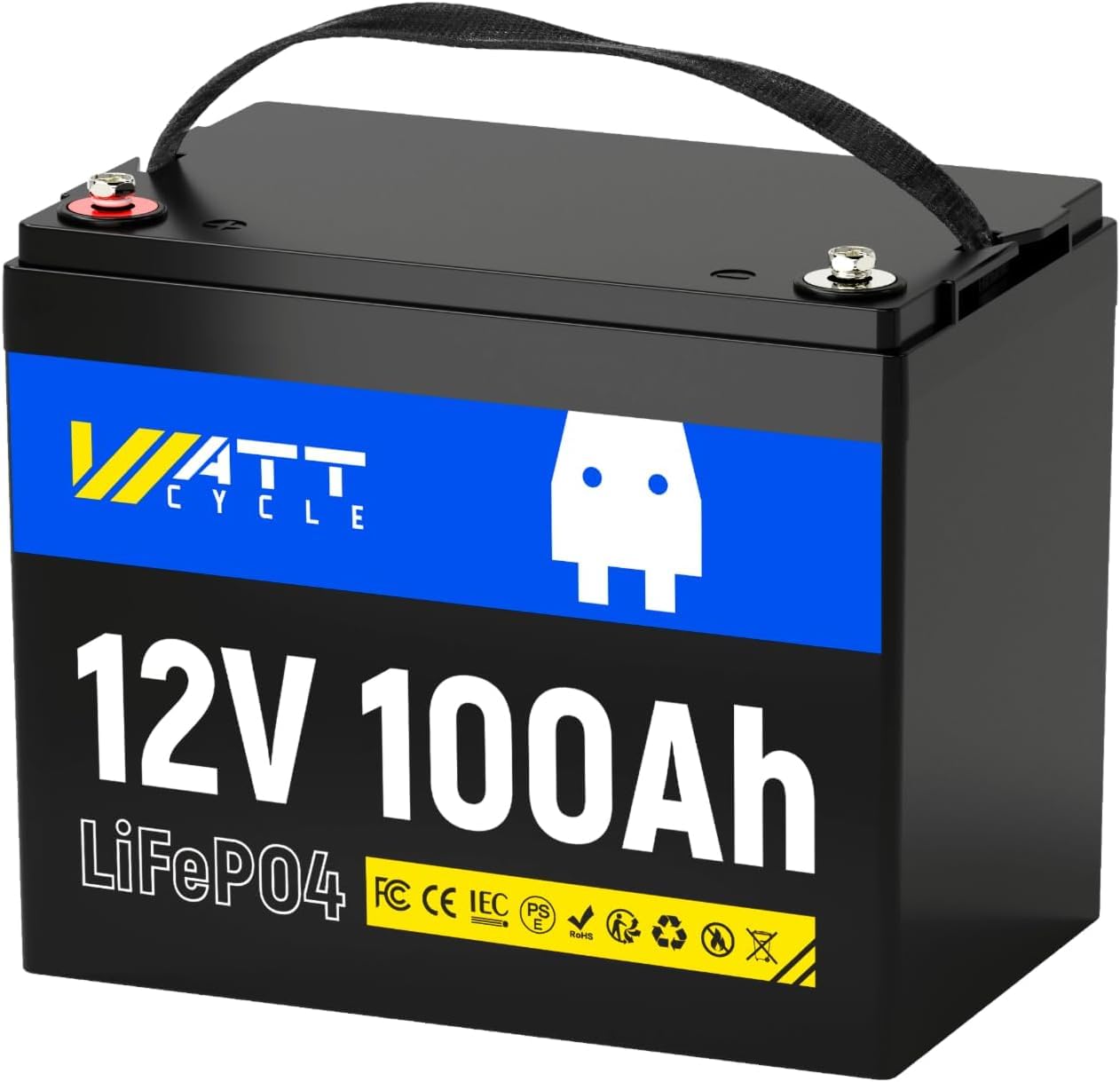 Wattcycle LiFePO4 Lithium Batterie, 12V 100Ah, BCI Gruppe 24, 15.000 Zyklen, 100A BMS, Niedrigtemperaturschutz Wattcycle LiFePO4 Lithium Batterie, 12V 100Ah, BCI Gruppe 24, 15.000 Zyklen, 100A BMS, Niedrigtemperaturschutz von Wattcycle