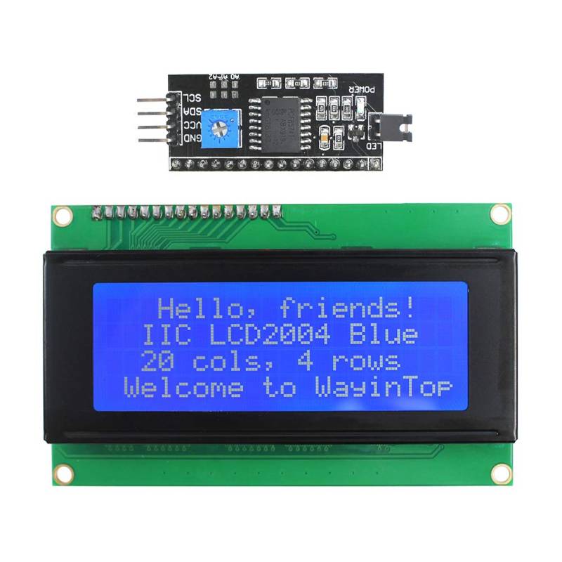 WayinTop 20x4 2004 LCD Display Zeichen Bildschirm mit TWI IIC I2C LCD Schnittstelle Adapter (Blau/2004) von WayinTop